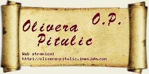 Olivera Pitulić vizit kartica